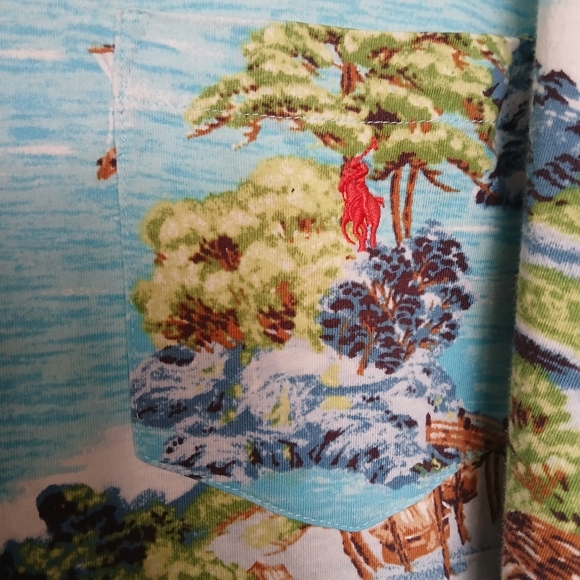 💎 POLO Ralph Lauren Men's Top Tropical Print T-Shirt #0268 - Picture 10 of 14